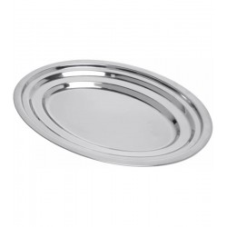 Travessa Oval Rasa 47,5cm em Aço Inox